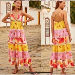 NWT Farm Rio Mixed Print Maxi - Size XL